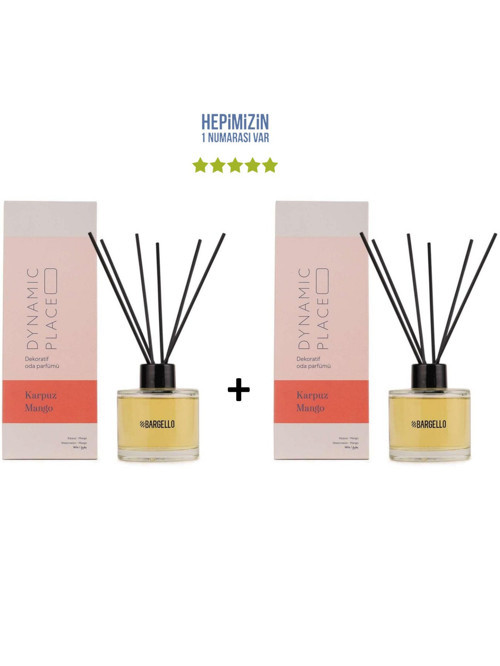 2x Karpuz Mango Dekoratif Ortam Kokusu 120 ml Dymanic Place - Bambu Çubuklu