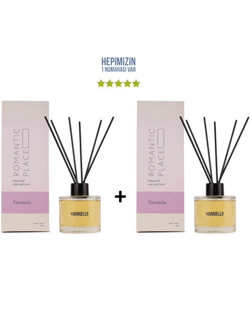 2x Yasemin Dekoratif Ortam Kokusu 120 ml Romantic Place - Bambu Çubuklu