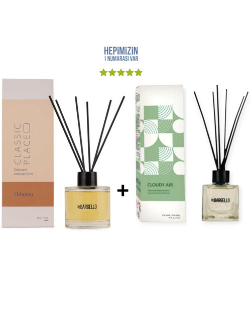 Odunsu Classic Place 120 ml + Cloudy Air 50 ml & Dekoratif Ortam Kokusu - Bambu Çubuklu