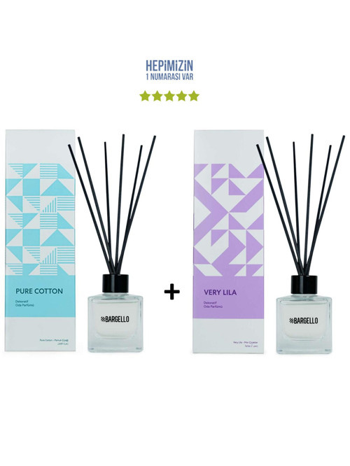 Pure Cotton + Very Lila Dekoratif Ortam Kokusu 50 ml - Bambu Çubuklu