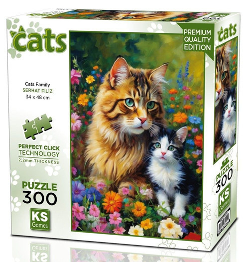 300 Parça Cats Family - Kedi Ailesi Puzzle - 19257 - Serhat Filiz