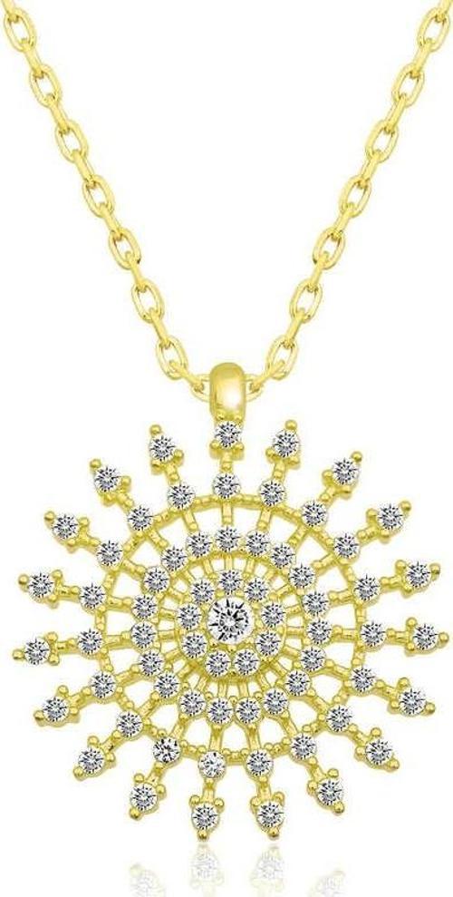 925Ayar Gümüş Güneş  Gümüş Kolye