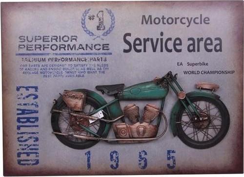 Motorsiklet Tablo Pano Vintage Dekoratif Ev Ofis Hediyelik