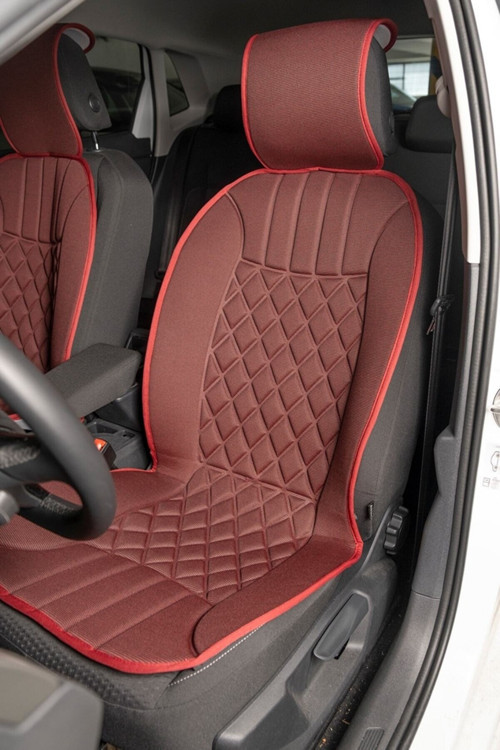 B M W 4 Serisi 428i xDrive Oto Koltuk Minderi Ön 2 Li Set Kırmızıya Kırmızı Şerit Elegance FS