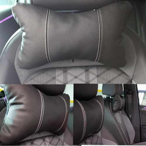 Volvo XC40 Araç Boyun Yastığı 2 Adet Siyah Beyaz FS