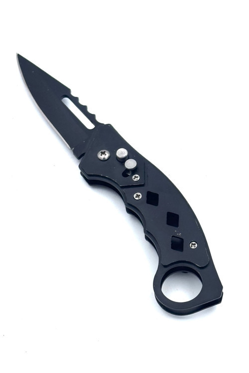 KAMP OUTDOOR DÜĞMELİ METAL ÇAKI 19 CM KEMER KLİPSLİ