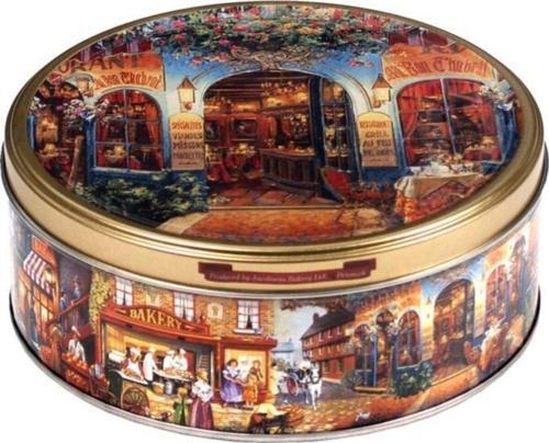 Tereyağlı Kurabiye Avrupa Desenli Metal Kutu 150g