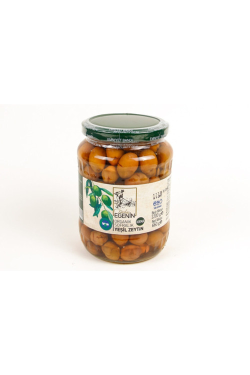 Organik Yeşil Zeytin (kırma) - 420gr -