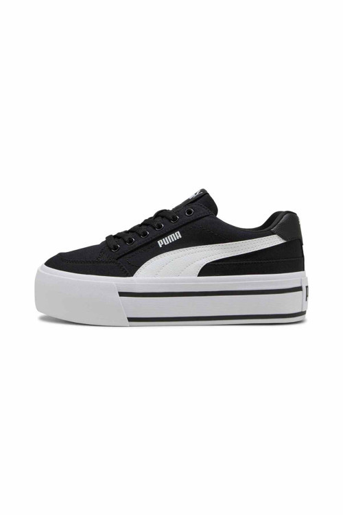 Court Classic Vulc Platform Siyah Beyaz Kadın Ayakkabı-402329