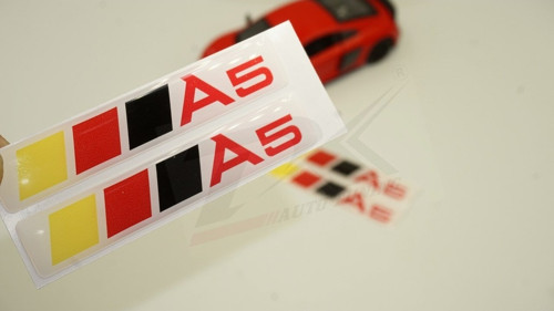 Audi A5 Logo 3M 3D Damla Silikon Torpido Bagaj Çamurluk Logo Ambl