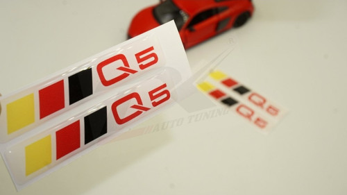 Audi Q5 Logo 3M 3D Damla Silikon Torpido Bagaj Çamurluk Logo Ambl