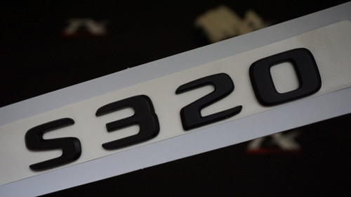 S320 Bagaj Yazı Logo Mat Siyah Renk OEM Ürün