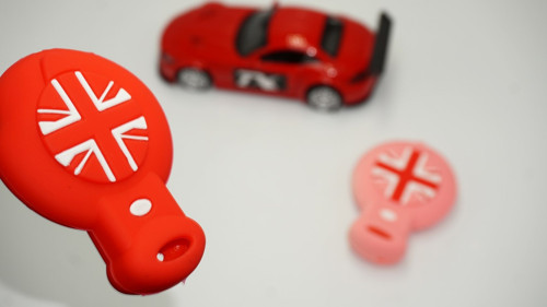 Mini Cooper Uyumlu Clubman Countryman R56 Silikon Anahtar Kırmızı Pembe