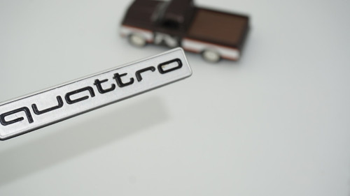 Quattro Gri Siyah Bagaj Logo Amblem Audi İle Uyumlu Bagaj Arma