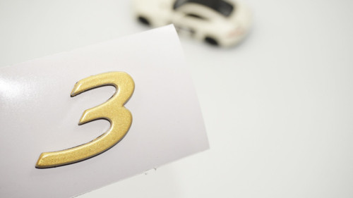 Porsche 3 Rakamı 911 Gt3 Rs Bagaj Gold Yazı Logo Arma