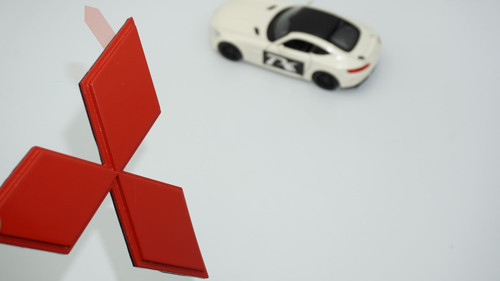 Bagaj Kırmızı Abs Yazı Logo Mitsubishi İle Uyumlu