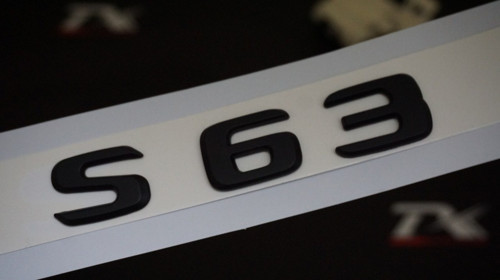 S63 Bagaj Yazı Logo Mat Siyah Renk Ürün