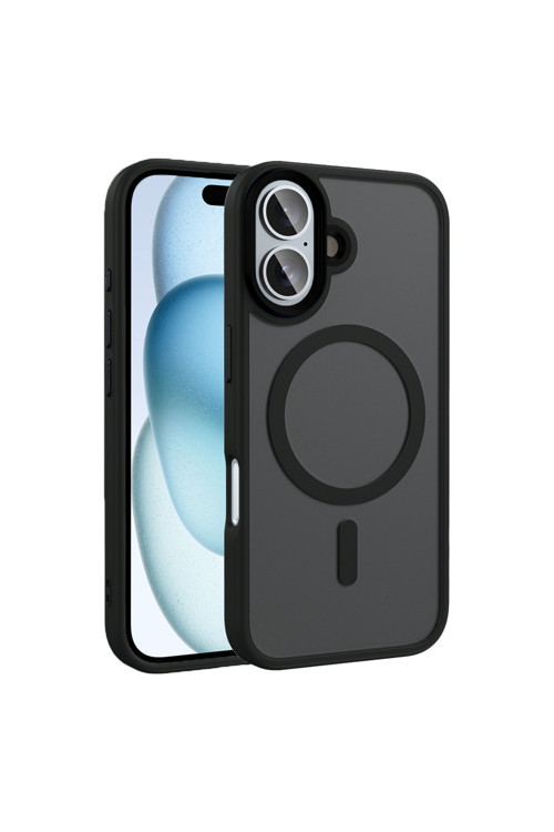 İphone 16 İle Uyumlu Sert Pc Arka Yüzey Wireless Şarj Özellikli Buzlu Saydam Zf Kapak