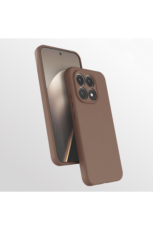 Xiaomi Mi 15T İle Uyumlu Z-Mara Lansman Arka Kapak Lens Korumalı Pürüzsüz Yüzey Kahverengi