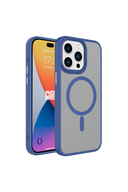 İphone 15 Pro Max İle Uyumlu Sert Pc Arka Yüzey Wireless Şarj Özellikli Buzlu Saydam Zf Kapak