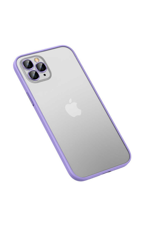 Iphone 13 Pro Uyumlu Kılıf Kamera Lens Korumalı Chatoyant Retro Kapak Lila