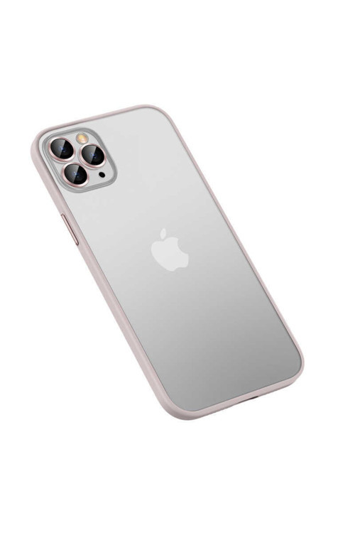 Iphone 13 Pro İle Uyumlu Kılıf Kamera Lens Korumalı Chatoyant Retro Kapak Rosegold