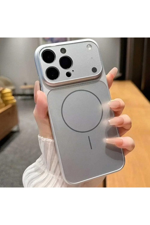 İphone 14 Pro Max İle Uyumlu 17 Pro Max Görünümlü Magsafe Destekli Lens Korumalı Şık Telefon Kılıfı