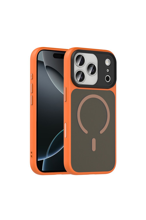 İphone 17 Pro İle Uyumlu Sert Pc Arka Yüzey Wireless Şarj Özellikli Buzlu Saydam Zf Kapak