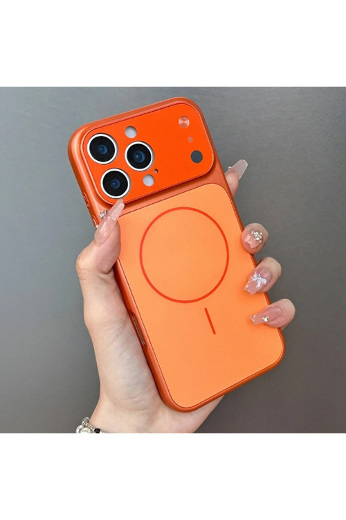 İphone 14 Pro Max İle Uyumlu 17 Pro Max Görünümlü Magsafe Destekli Lens Korumalı Şık Telefon Kılıfı