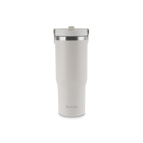 Star Ice Pipetli Çelik Sızdırmaz Termos Krem 900 ml