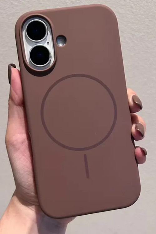 İphone 16 Plus İle Uyumlu Magsafe İle Uyumlu Kablosuz Şarj Özellikli Kadife İç Yüzey Silikon Kılıf