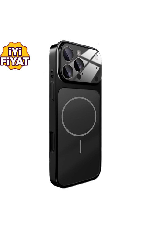 İphone 17 Pro Max İle Uyumlu Magsafe Destekli Kablosuz Şarj Özellik Lens Korumalı Şık Telefon Kılıfı