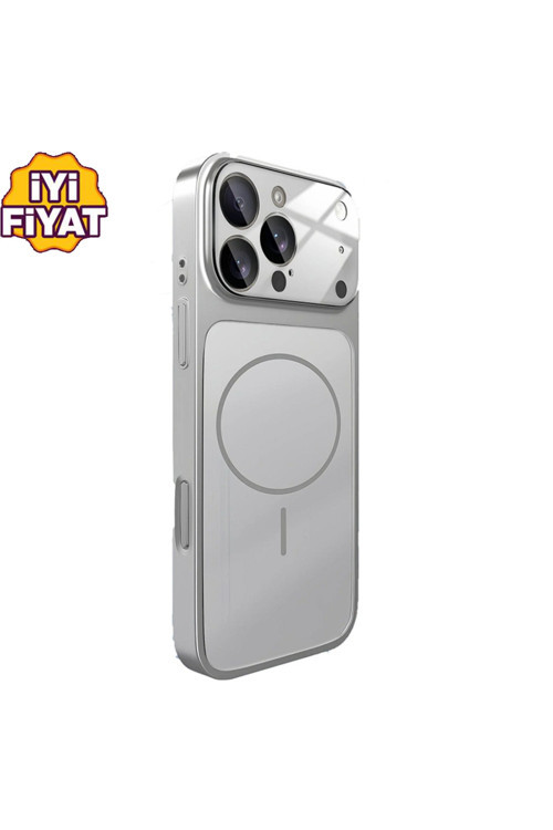 İphone 17 Pro Max İle Uyumlu Magsafe Destekli Kablosuz Şarj Özellik Lens Korumalı Şık Telefon Kılıfı