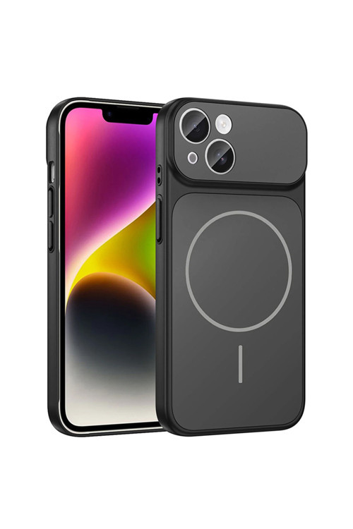 İphone 13-14 İle Uyumlu 17 Pro Görünümlü Magsafe Destekli Lens Korumalı Şık Telefon Kılıfı