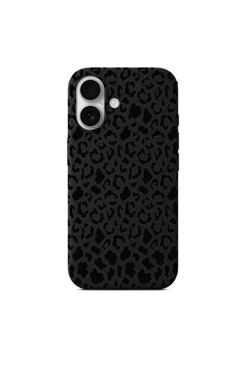 İphone 16 İle Uyumlu Özel Tasarım Yüksek Kalite İçi Kadife Silikon Kılıf Sd-01 (Leopar)