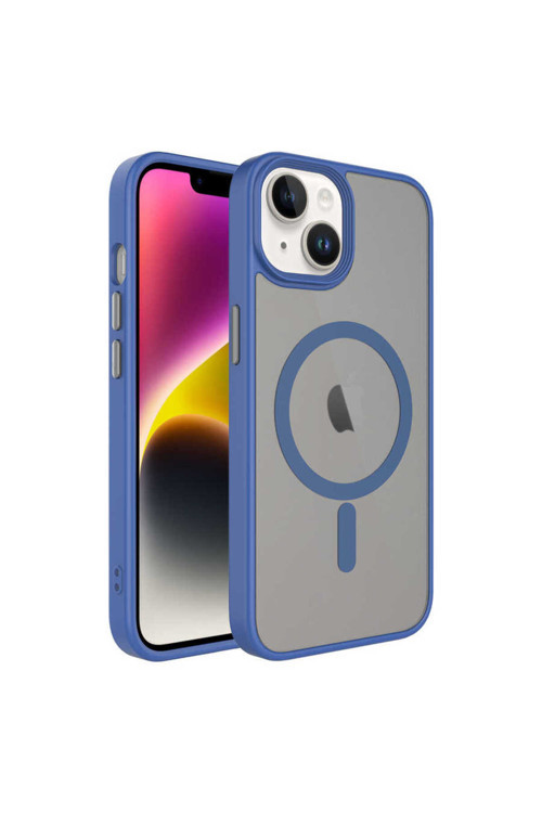 İphone 13-14 İle Uyumlu Sert Pc Arka Yüzey Wireless Şarj Özellikli Buzlu Saydam Zf Kapak