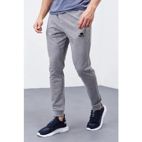 Tommy Life 84343 Cep Fermuarlı Gri Melanj Erkek Eşofman Altı-84343