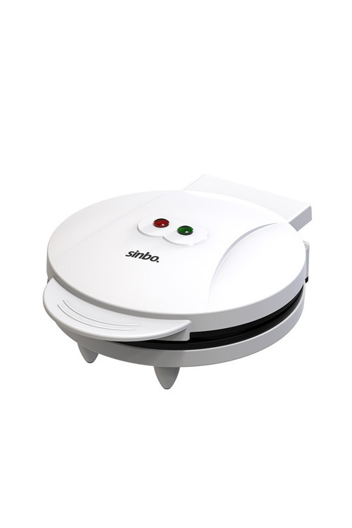 SSM-2595 Waffle Makinesi 850W | 182 mm Yapışmaz Döküm Plaka Beyaz | 5 Dilimli Waffle