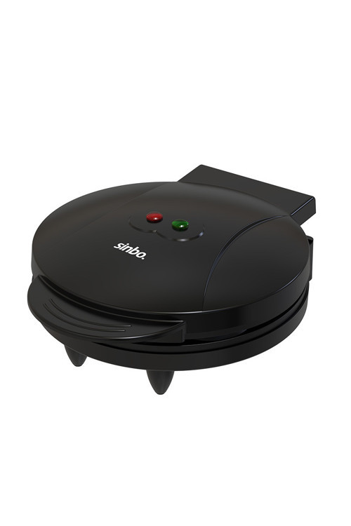 SSM-2595 Waffle Makinesi 850W | 182 mm Yapışmaz Döküm Plaka Siyah| 5 Dilimli Waffle