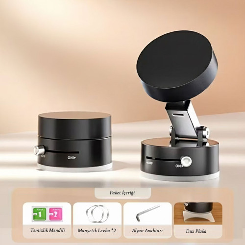 Mıknatıslı Katlanabilir Telefon Tutucu - Torpido ve Cam Uyumlu (2818)