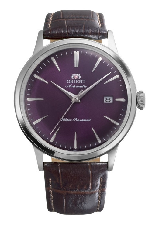 RA-AC0032V30B Kurmalı Otomatik Deri Kahverengi Mor Kadran 41 mm Erkek Kol Saati