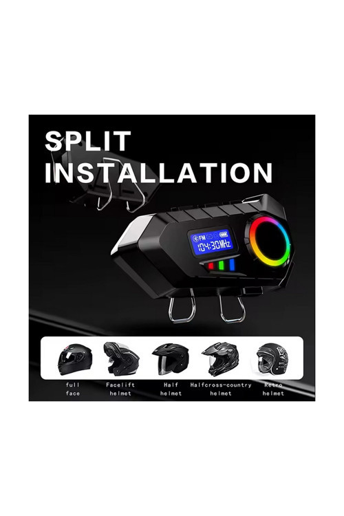 Y30 Kask Kulaklık Bluetooth Motosiklet Kulaklık Rgb Radyolu Intercom