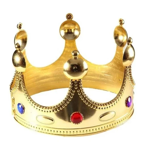 Kral Taçı Sarı Yaldızlı Taç 17cm