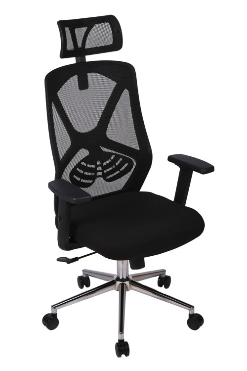 Dolphin Siyah Fileli Yönetici Koltuğu | Ergonomik Başlıklı Ofis Koltuğu Siyah Fileli