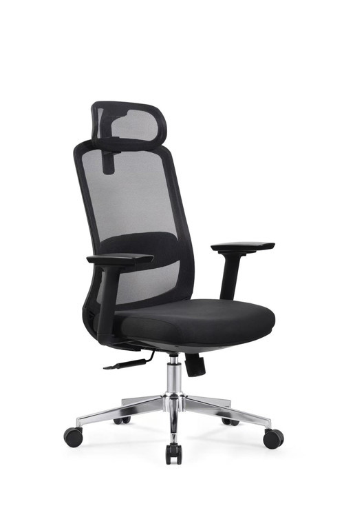 London Ergonomik Mesh Yönetici Koltuğu – Ayarlanabilir Başlıklı Siyah