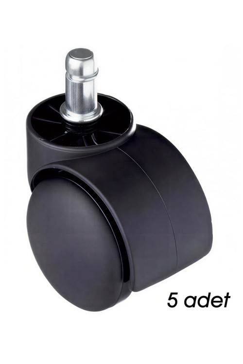 Yedek Sandalye Tekerleği 50 mm 5'li Paket Siyah