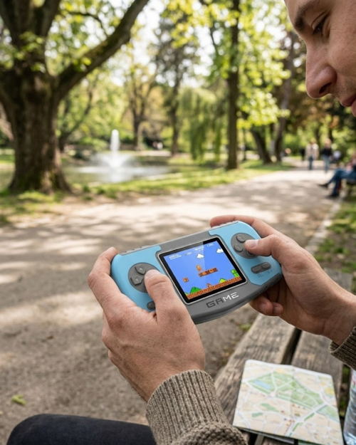 Taşınabilir Klasik Oyun Konsolu Tv Bağlantılı Dahili Oyunlu Şarjlı Game Console