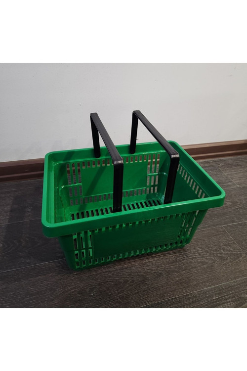 2 Adet 22 Litre Market El Sepeti 1.Plastik Alışveriş El Sepeti