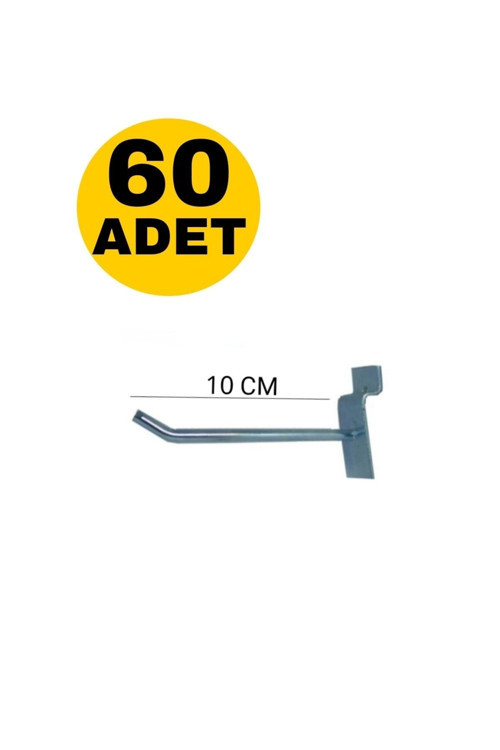 Raf Kanallı Panel / Pano Askı Kancası 10 Cm 60 Adet