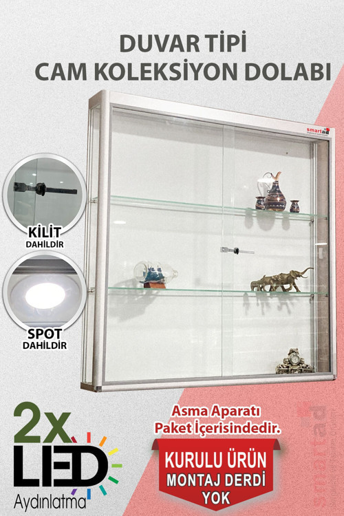 Camlı Vitrin - Camlı Dolap - Camlı Koleksiyon Vitrini - Teşhir Vitrini